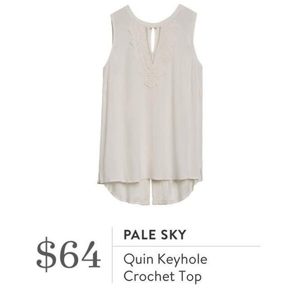 Daniel Rainn (M) Quin Keyhole Crochet Top - Stitch Fix Mixed Material Blouse - Picture 3 of 13